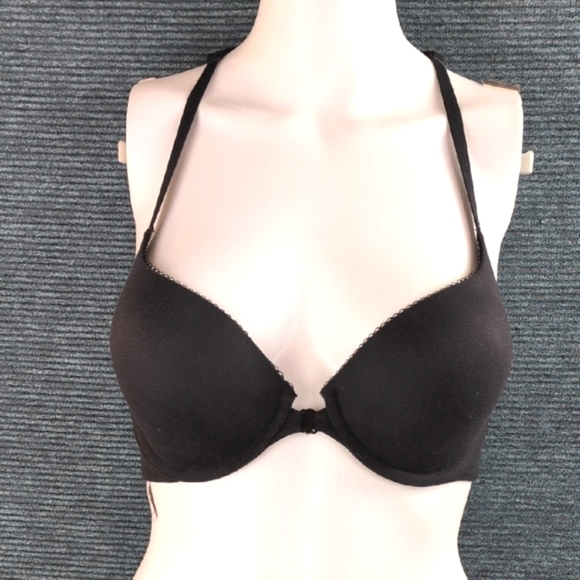 Victoria's Secret Body By Victoria Front Clasp Lace Racerback Bra Size 32D - Picture 3 of 16